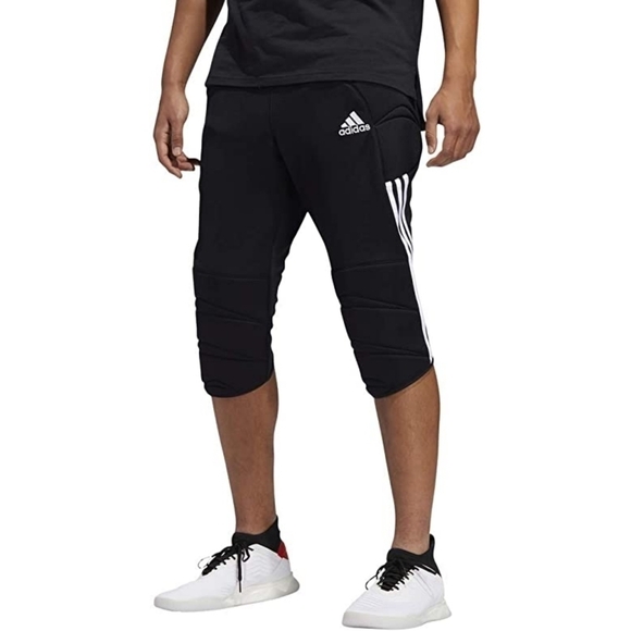 Adidas Soccer Pant Men XXL 2XL Shorts Tierro Goalkeeper 3/4 Padded Bottom Goalie - Picture 1 of 15